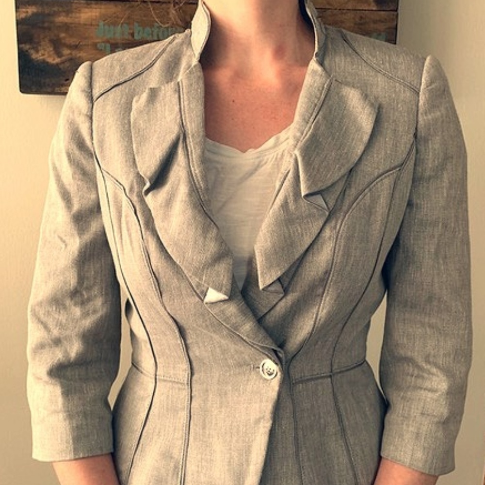 White House Black Market Grey Blazer